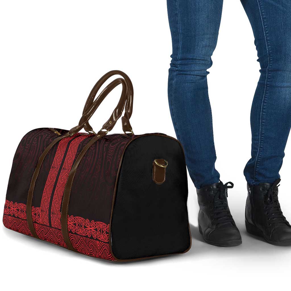 New Zealand Maori Kowhaiwhai Travel Bag Whero Maui and Mangopare - Aussie Hoodie