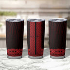 New Zealand Maori Kowhaiwhai Tumbler Cup Whero Maui and Mangopare