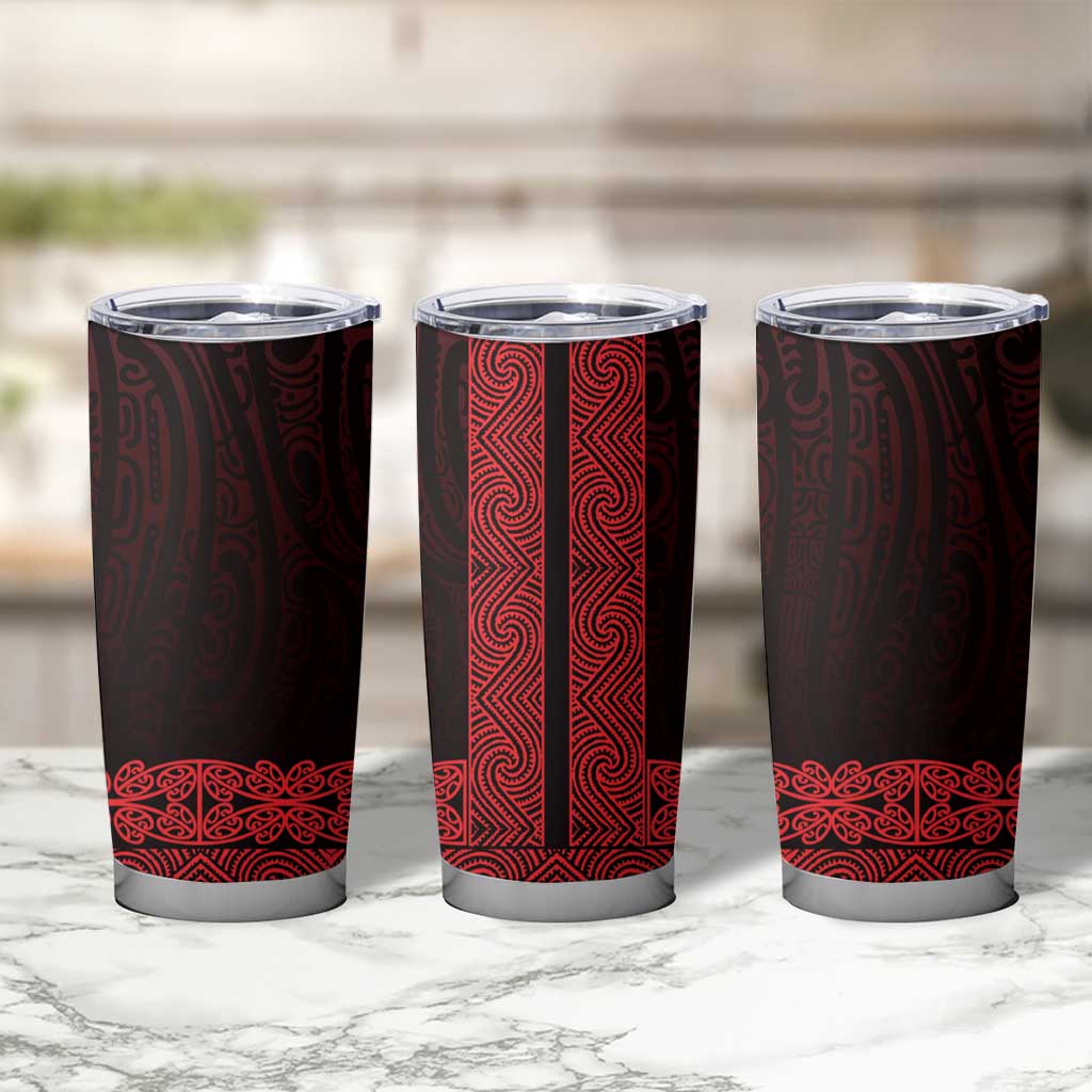 New Zealand Maori Kowhaiwhai Tumbler Cup Whero Maui and Mangopare