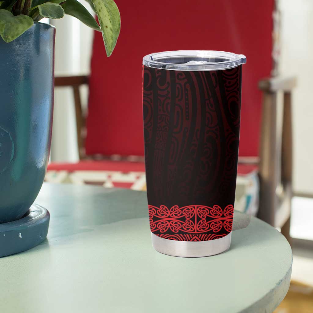 New Zealand Maori Kowhaiwhai Tumbler Cup Whero Maui and Mangopare