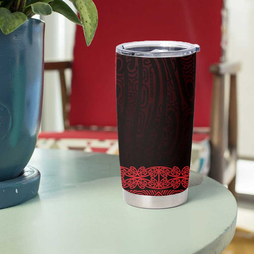 New Zealand Maori Kowhaiwhai Tumbler Cup Whero Maui and Mangopare