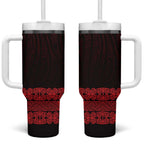 New Zealand Maori Kowhaiwhai Tumbler With Handle Whero Maui and Mangopare