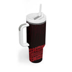 New Zealand Maori Kowhaiwhai Tumbler With Handle Whero Maui and Mangopare