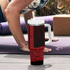 New Zealand Maori Kowhaiwhai Tumbler With Handle Whero Maui and Mangopare