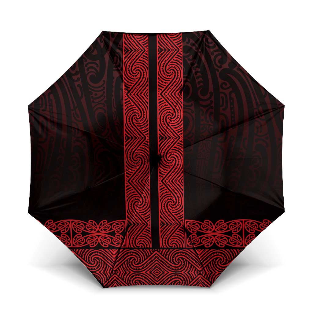 New Zealand Maori Kowhaiwhai Umbrella Whero Maui and Mangopare - Aussie Hoodie