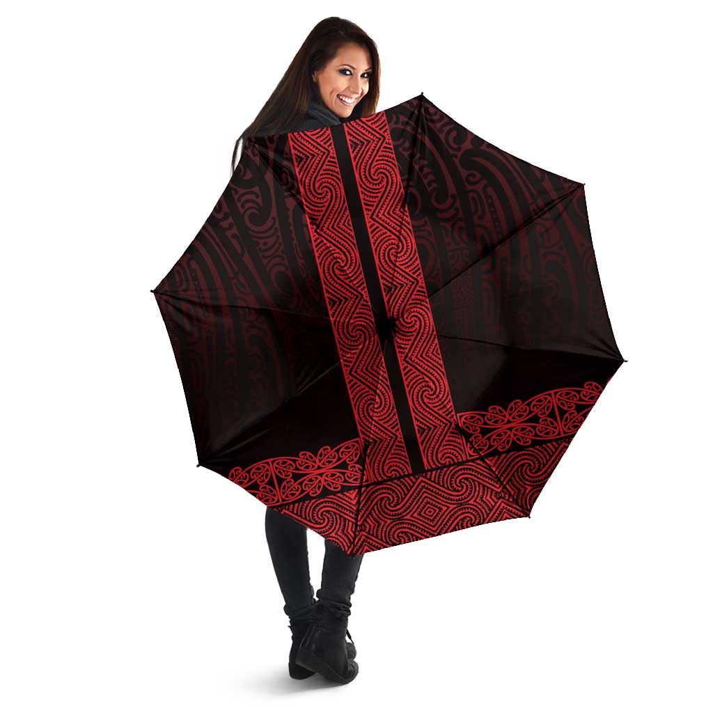 New Zealand Maori Kowhaiwhai Umbrella Whero Maui and Mangopare - Aussie Hoodie
