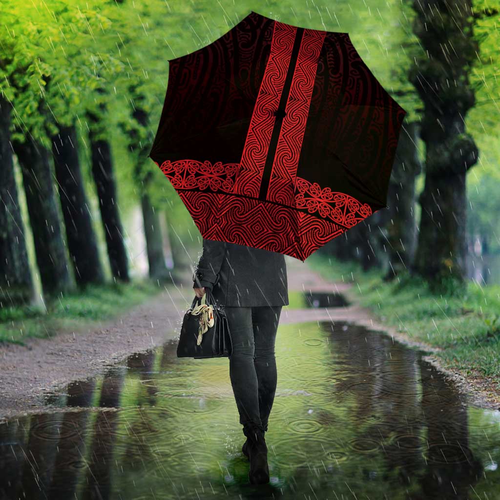 New Zealand Maori Kowhaiwhai Umbrella Whero Maui and Mangopare - Aussie Hoodie