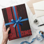 New Zealand Maori Kowhaiwhai Wrapping Paper Whero Maui and Mangopare - Aussie Hoodie