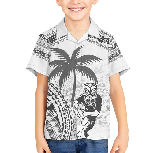 Custom Fiji Black Fern Family Matching Tank Maxi Dress and Hawaiian Shirt Maori Warroir with Fijian Masi Pattern