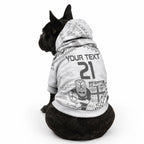 Custom Fiji Black Fern Pet Hoodie Maori Warrior with Fijian Masi Pattern