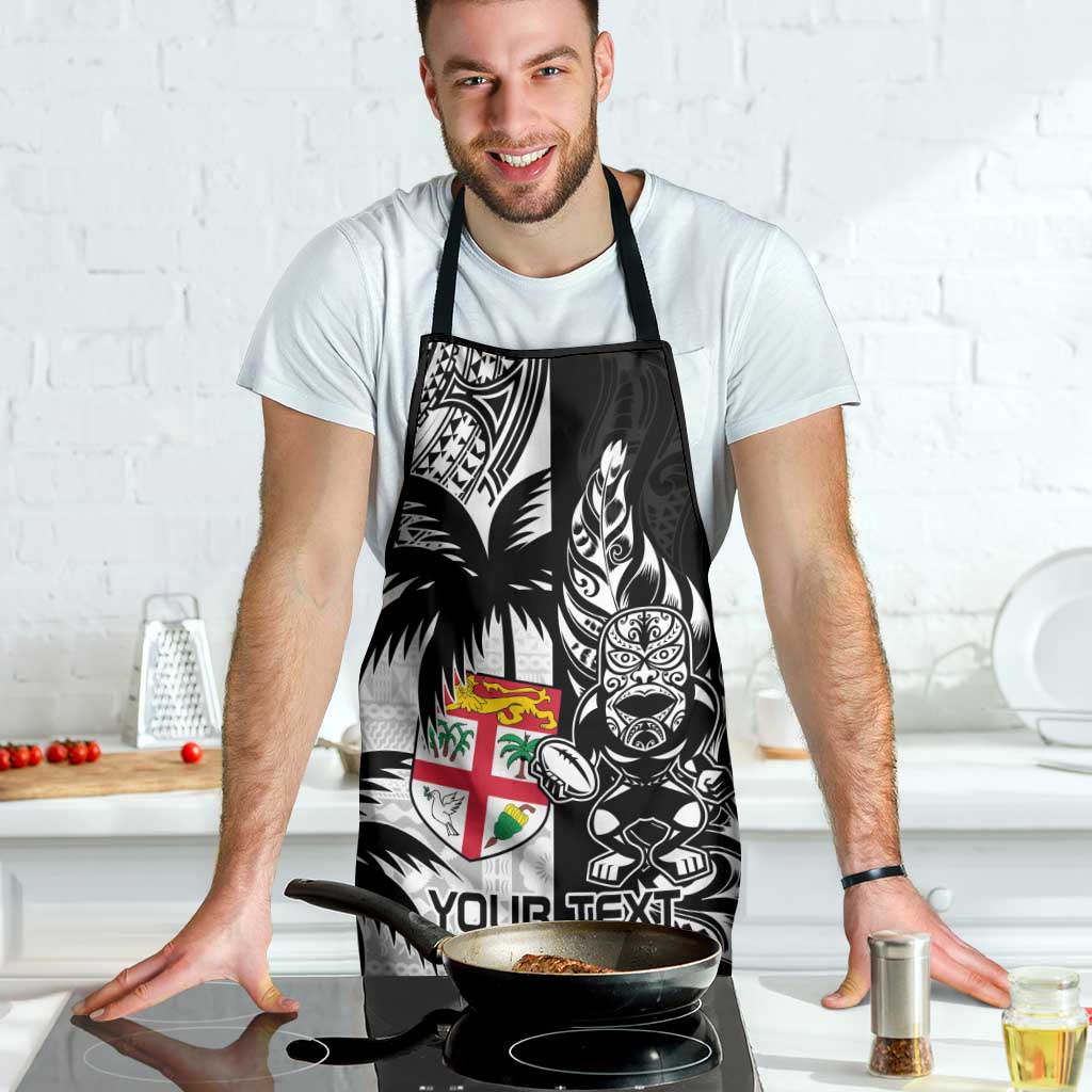 Fiji New Zealand Rugby Personalised Apron Maori and Tapa Pattern - Aussie Hoodie