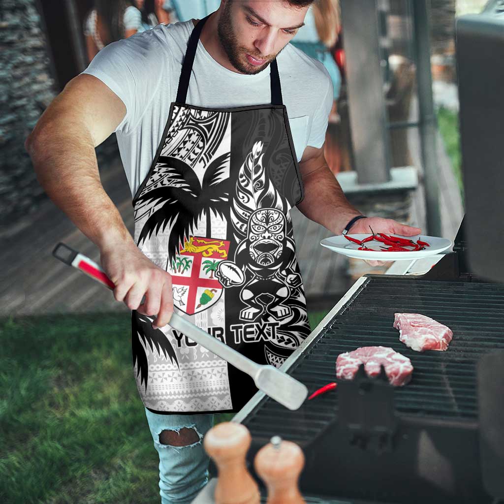Fiji New Zealand Rugby Personalised Apron Maori and Tapa Pattern - Aussie Hoodie