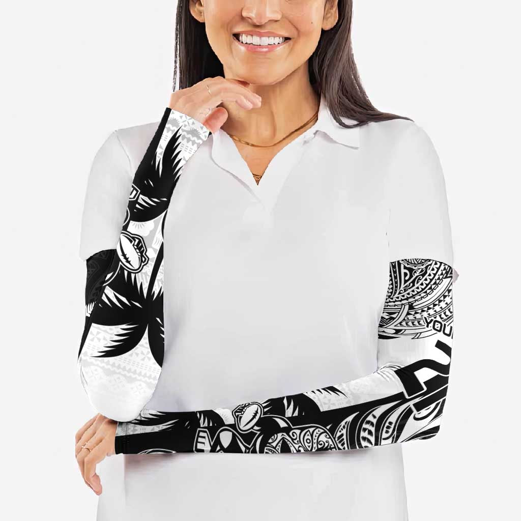 Fiji New Zealand Rugby Personalised Arm Sleeves Maori and Tapa Pattern - Aussie Hoodie
