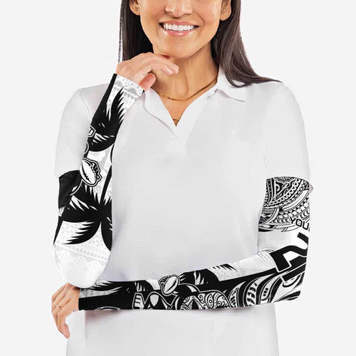 Fiji New Zealand Rugby Personalised Arm Sleeves Maori and Tapa Pattern - Aussie Hoodie