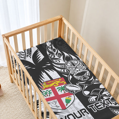 Custom Fiji New Zealand Baby Bed Cover Maori mix Tapa Pattern Version
