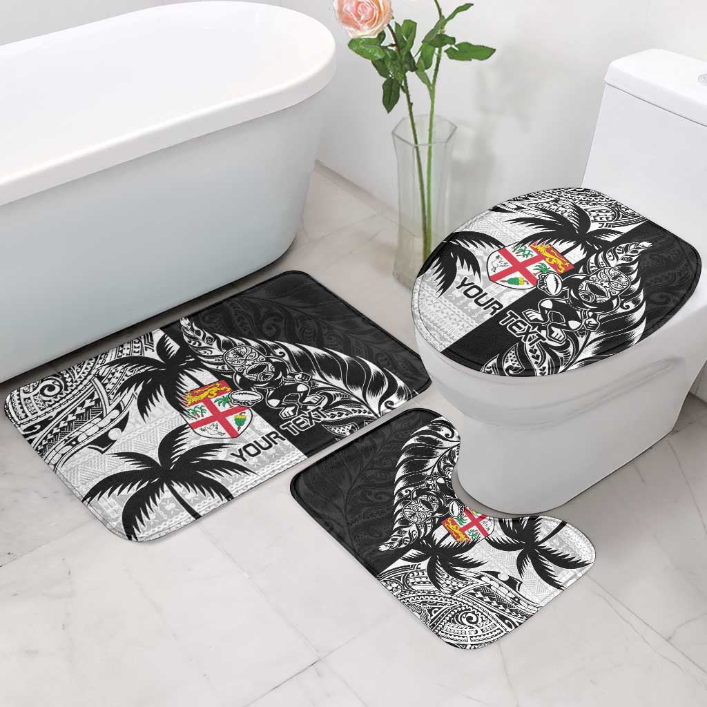 Fiji New Zealand Rugby Personalised Bathroom Set Maori and Tapa Pattern - Aussie Hoodie
