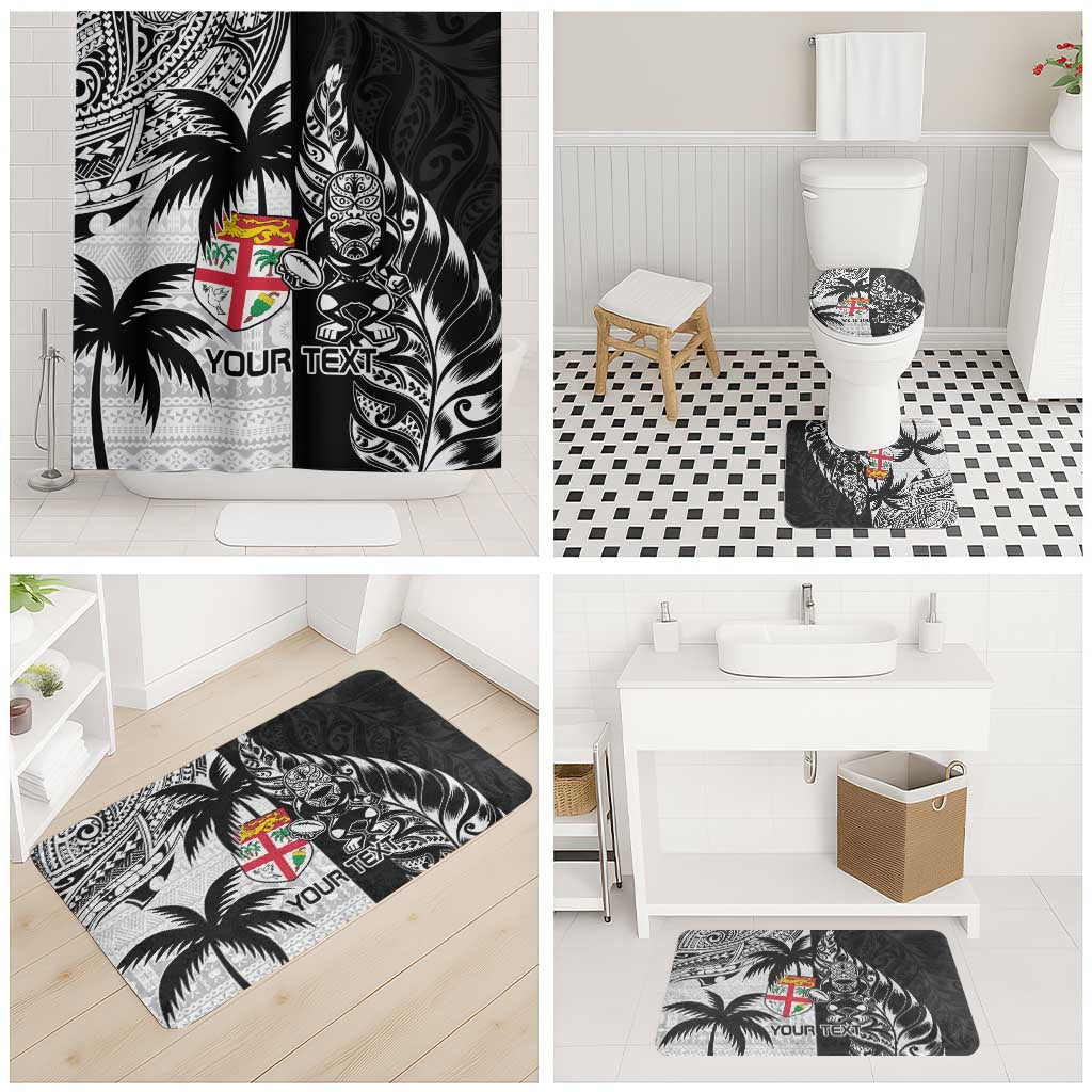 Fiji New Zealand Rugby Personalised Bathroom Set Maori and Tapa Pattern - Aussie Hoodie