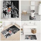 Fiji New Zealand Rugby Personalised Bathroom Set Maori and Tapa Pattern - Aussie Hoodie