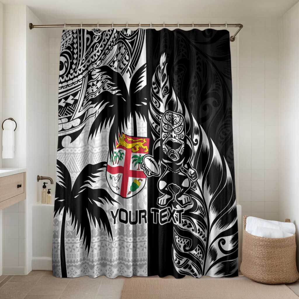 Fiji New Zealand Rugby Personalised Bathroom Set Maori and Tapa Pattern - Aussie Hoodie