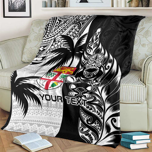 Custom Fiji New Zealand Blanket Maori mix Tapa Pattern Version
