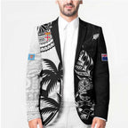 Fiji New Zealand Rugby Personalised Blazer Maori and Tapa Pattern - Aussie Hoodie