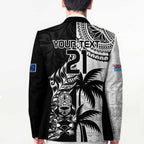 Fiji New Zealand Rugby Personalised Blazer Maori and Tapa Pattern - Aussie Hoodie