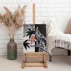Custom Fiji New Zealand Canvas Wall Art Maori mix Tapa Pattern Version
