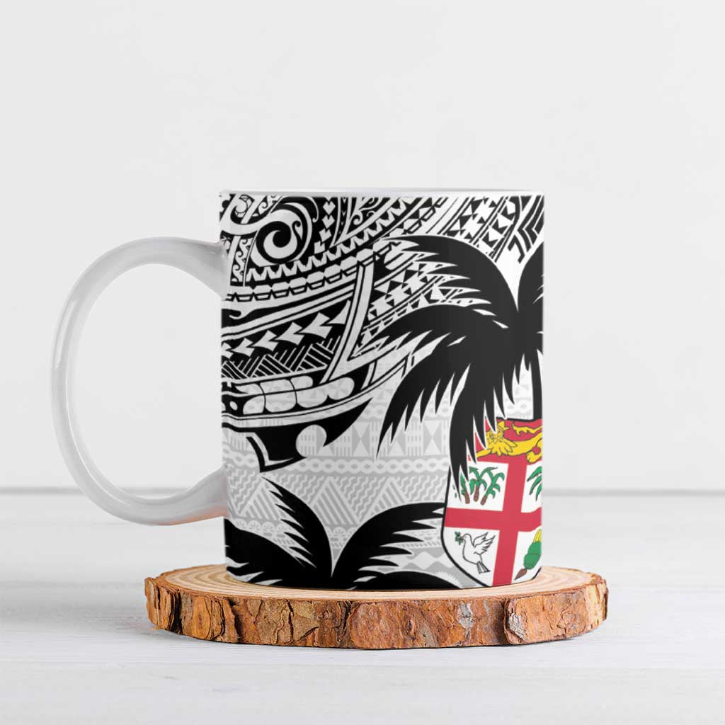 Fiji New Zealand Rugby Personalised Ceramic Mug Maori and Tapa Pattern - Aussie Hoodie