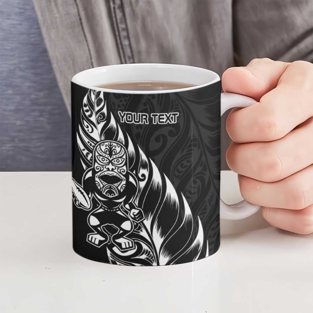 Fiji New Zealand Rugby Personalised Ceramic Mug Maori and Tapa Pattern - Aussie Hoodie