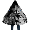 Fiji New Zealand Rugby Personalised Cloak Maori and Tapa Pattern - Aussie Hoodie