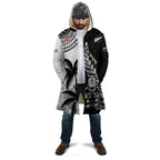 Fiji New Zealand Rugby Personalised Cloak Maori and Tapa Pattern - Aussie Hoodie