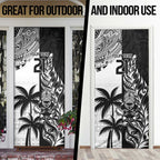 Fiji New Zealand Rugby Personalised Door Cover Maori and Tapa Pattern - Aussie Hoodie