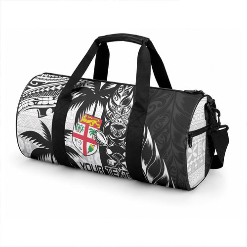 Custom Fiji New Zealand Duffle Bag Maori mix Tapa Pattern Version