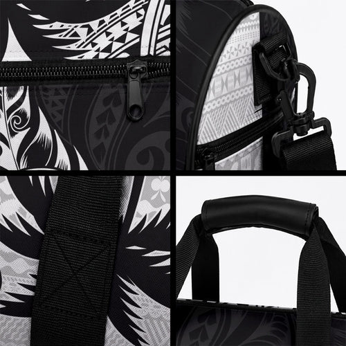 Custom Fiji New Zealand Duffle Bag Maori mix Tapa Pattern Version