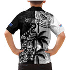 Custom Fiji New Zealand Family Matching Mermaid Dress and Hawaiian Shirt Maori mix Tapa Pattern Version