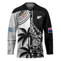 Fiji New Zealand Rugby Personalised Hockey Jersey Maori and Tapa Pattern - Aussie Hoodie