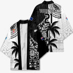 Fiji New Zealand Rugby Personalised Kimono Maori and Tapa Pattern - Aussie Hoodie