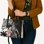 Fiji New Zealand Rugby Personalised Leather Bag Maori and Tapa Pattern - Aussie Hoodie
