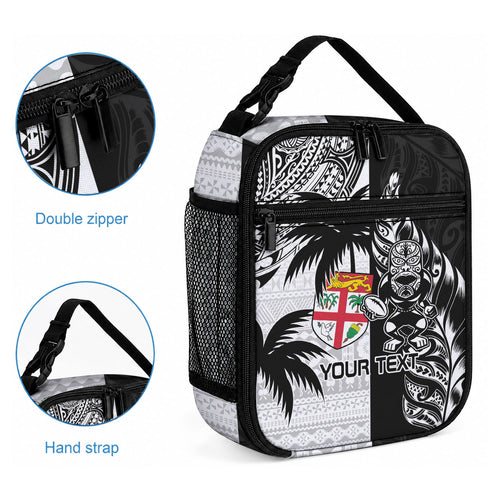 Custom Fiji New Zealand Lunch Bag Maori mix Tapa Pattern Version