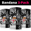 Fiji New Zealand Rugby Personalised Neck Gaiter Maori and Tapa Pattern LT9