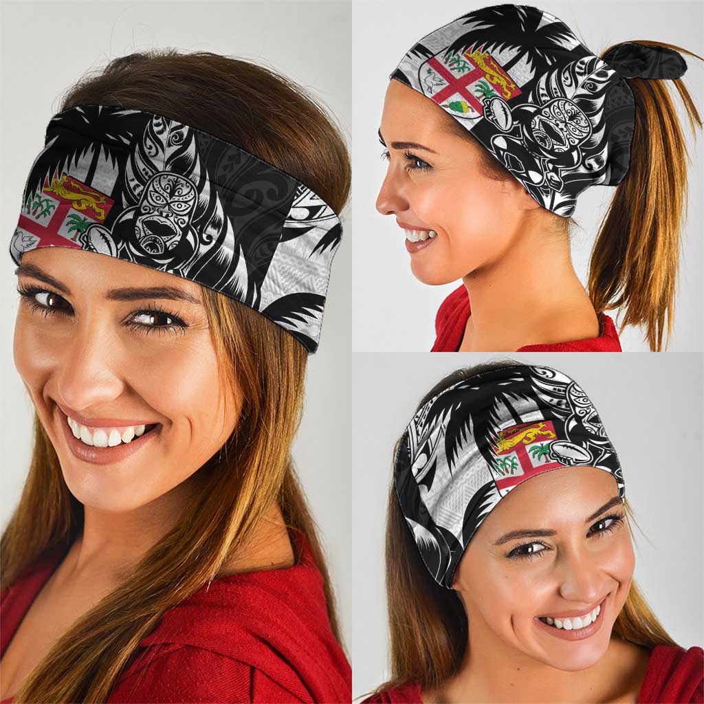 Fiji New Zealand Rugby Personalised Neck Gaiter Maori and Tapa Pattern LT9