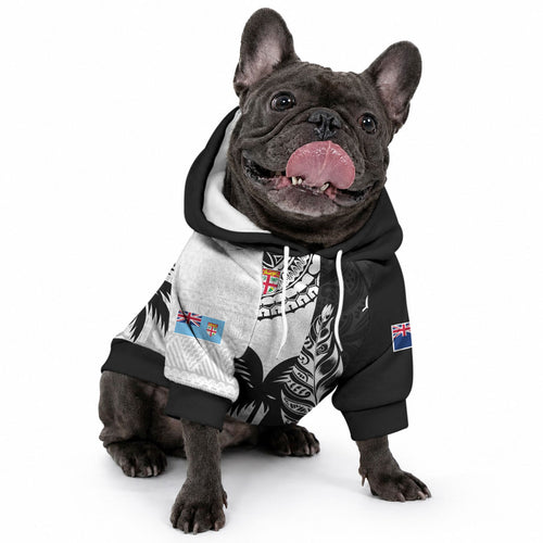 Custom Fiji New Zealand Pet Hoodie Maori mix Tapa Pattern Version