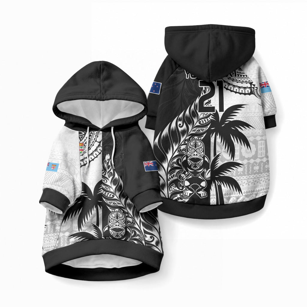Custom Fiji New Zealand Pet Hoodie Maori mix Tapa Pattern Version