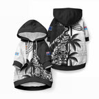 Custom Fiji New Zealand Pet Hoodie Maori mix Tapa Pattern Version