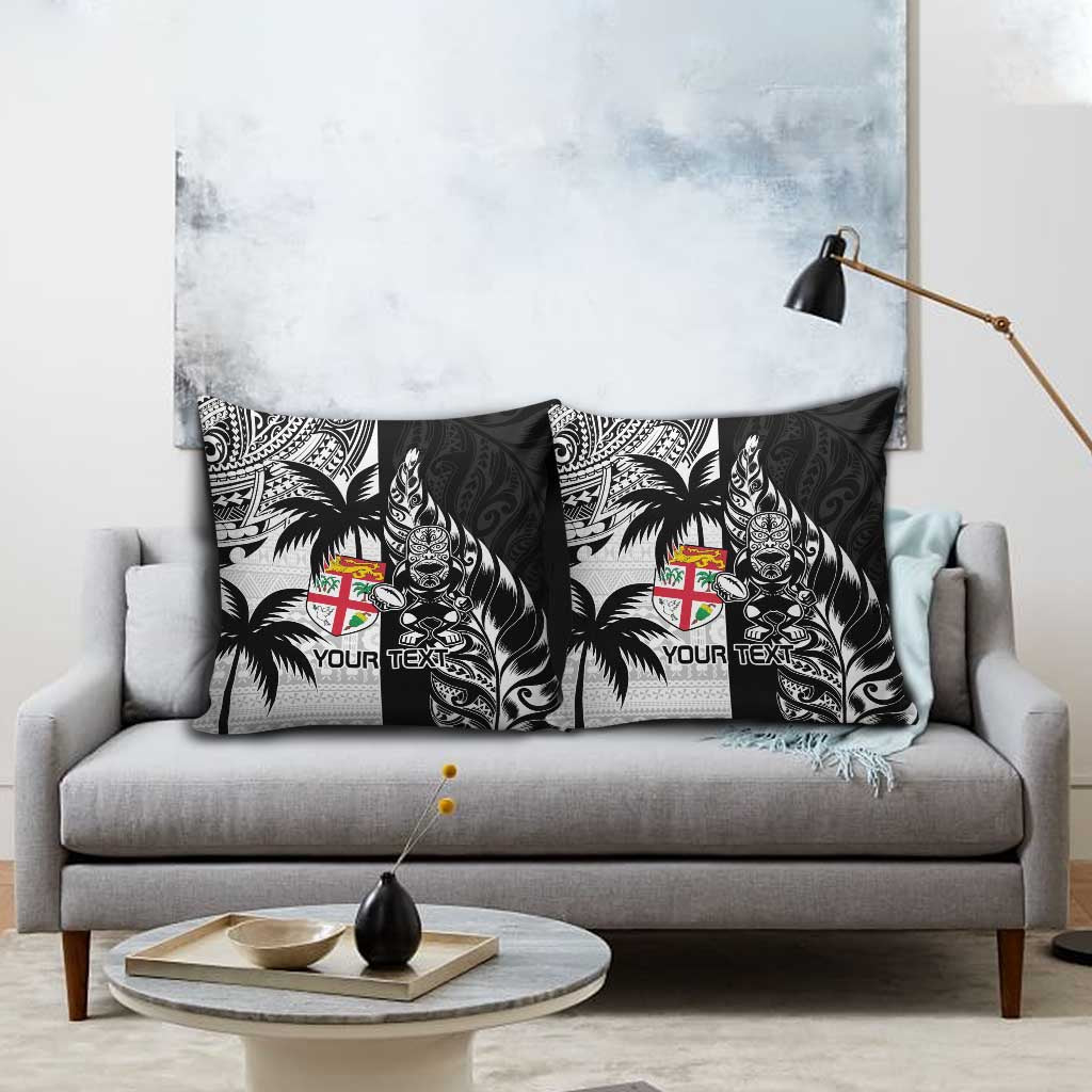 Fiji New Zealand Rugby Personalised Pillow Cover Maori and Tapa Pattern - Aussie Hoodie