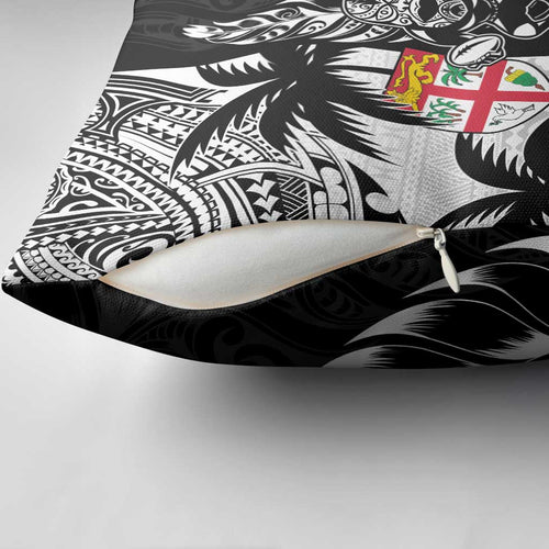 Fiji New Zealand Rugby Personalised Pillow Cover Maori and Tapa Pattern - Aussie Hoodie