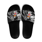 Fiji New Zealand Rugby Personalised Slide Sandals Maori and Tapa Pattern - Aussie Hoodie