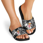 Fiji New Zealand Rugby Personalised Slide Sandals Maori and Tapa Pattern - Aussie Hoodie