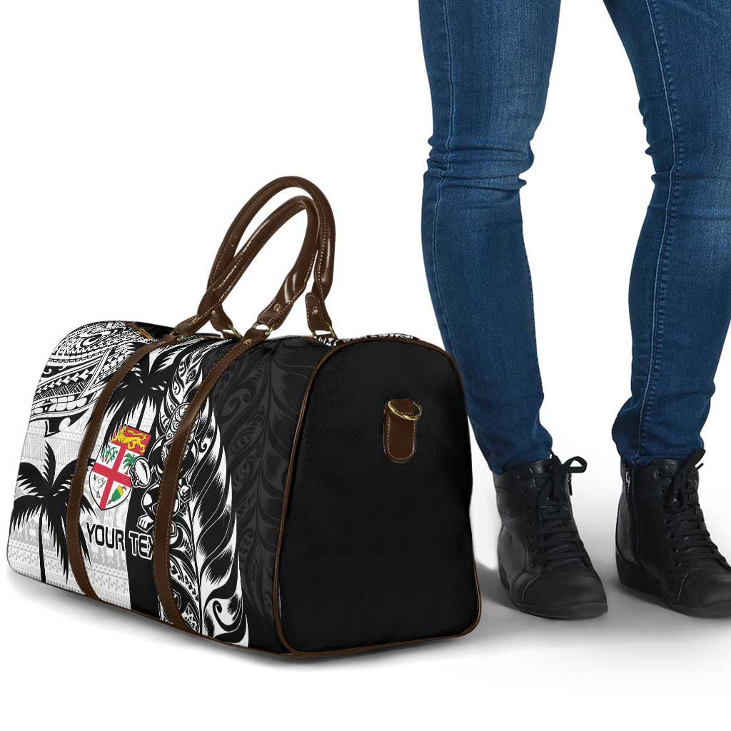 Fiji New Zealand Rugby Personalised Travel Bag Maori and Tapa Pattern - Aussie Hoodie