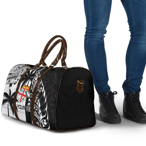 Fiji New Zealand Rugby Personalised Travel Bag Maori and Tapa Pattern - Aussie Hoodie